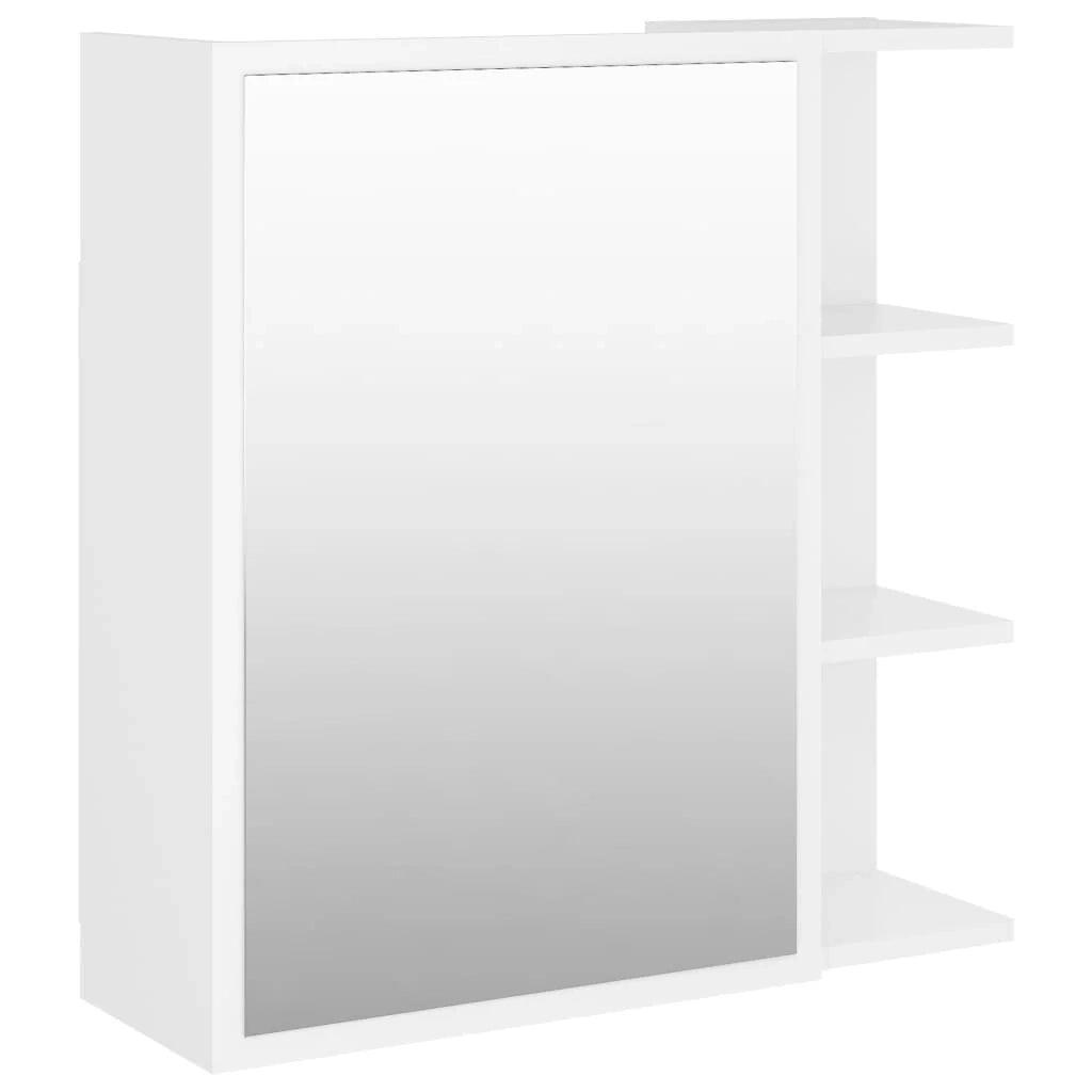 Mobiletto specchio da bagno 62,5 x 20,5 x 64 cm truciolato bianco 02_0006682