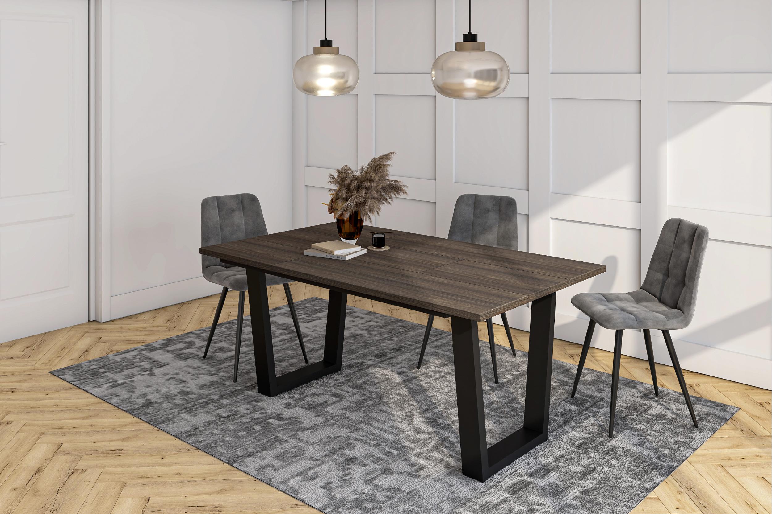 Tavolo da Pranzo, 167x90x74 cm, Per 8 persone, Tavolo Cucina, Rovere scuro