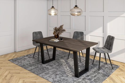 Tavolo da Pranzo, 167x90x74 cm, Per 8 persone, Tavolo Cucina, Rovere scuro