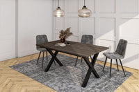 Tavolo da Pranzo, 167x90x74 cm, Per 8 persone, Tavolo Cucina, Rovere scuro