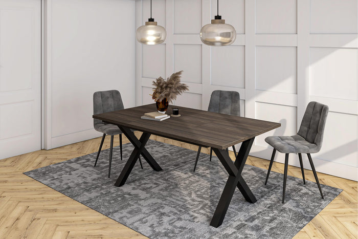 Tavolo da Pranzo, 167x90x74 cm, Per 8 persone, Tavolo Cucina, Rovere scuro