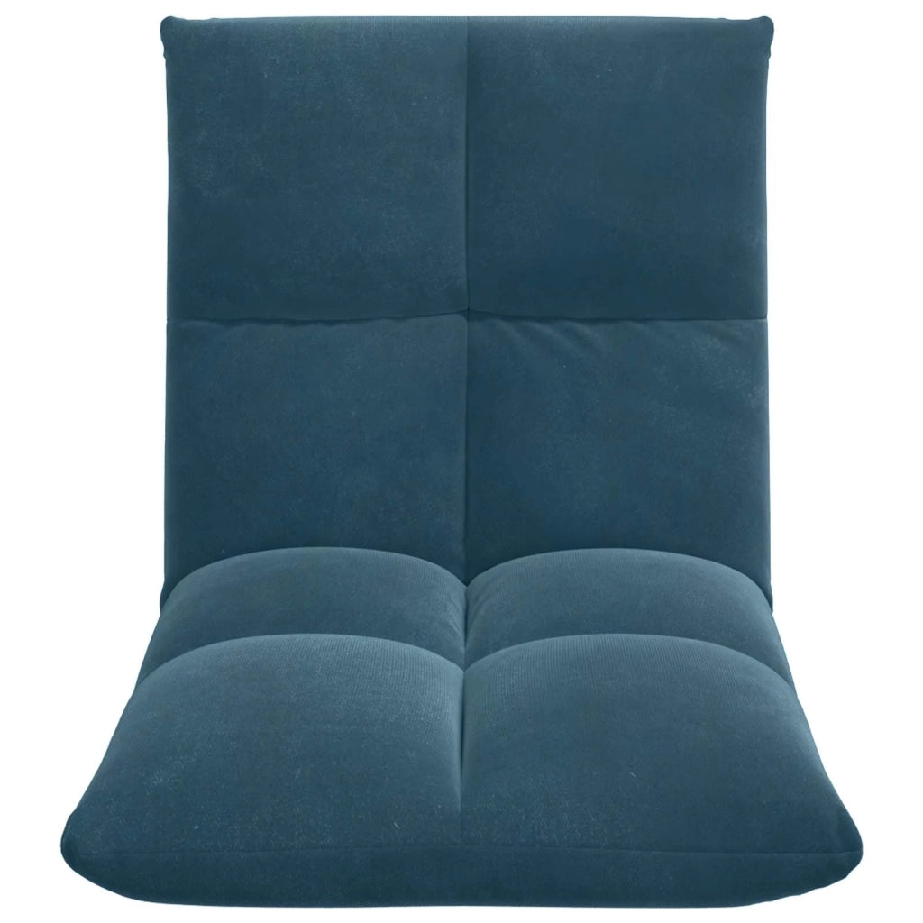 Sedia a pavimento regolabile Blu Velluto