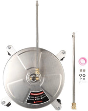 Pulitore superficiale 15 Pollici - Aspirapolvere professionale ad alta pressione - Alta efficienza - 4000 PSI - Acciaio inossidabile - 4 Ruote - Connettore rapido 1/4 Pollici - Pulitore di terrazza