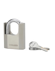 Lucchetto Octo-P, acciaio, guardia alta, arco in acciaio, 70 mm, per esterno, cantieri, 3 chiavi - THIRARD