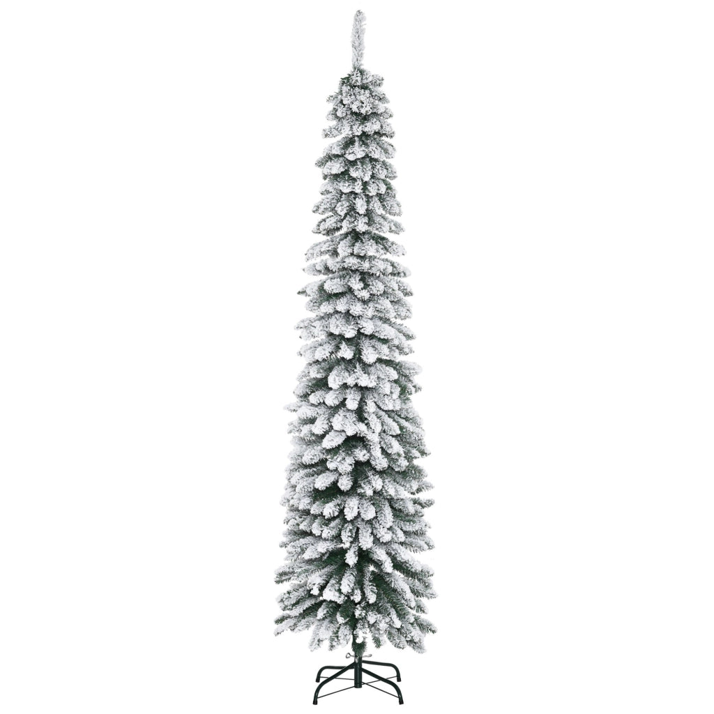 Albero di Natale Artificiale Innevato 210 cm 490 Rami a 3 Sezioni Verde