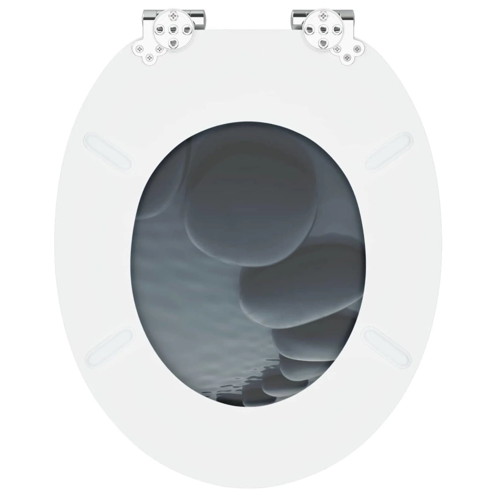 Sedile per toilette con chiusura morbida 2 pz Grigio CFW3449533