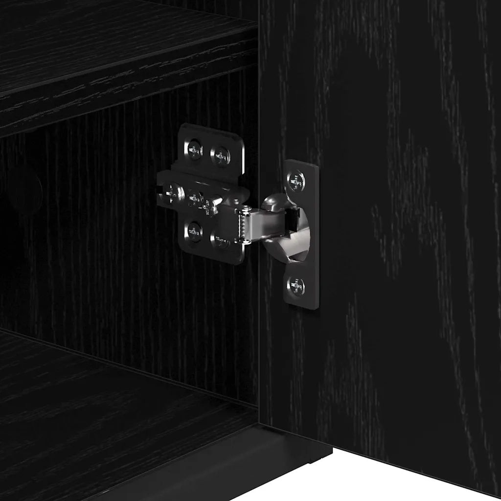 Scaffale da parete con lo scaffale Rovere Nero 65 x 20 x 60 cm