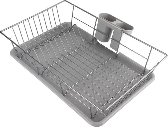 Afdruiprek con cassa rimovibile - asciuga - acciaio galvanizzato - organizzatore della cucina