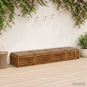 Cuscini per Sedia in 4 Pezzi SOEST 4 pz 100% Poliestere Tortora 944696