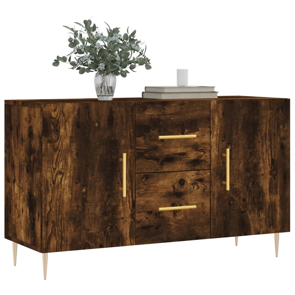 Credenza | Madia | Buffet da pranzo | Armadio da pranzo Rovere Fumo 100x36x60 cm in Legno Multistrato