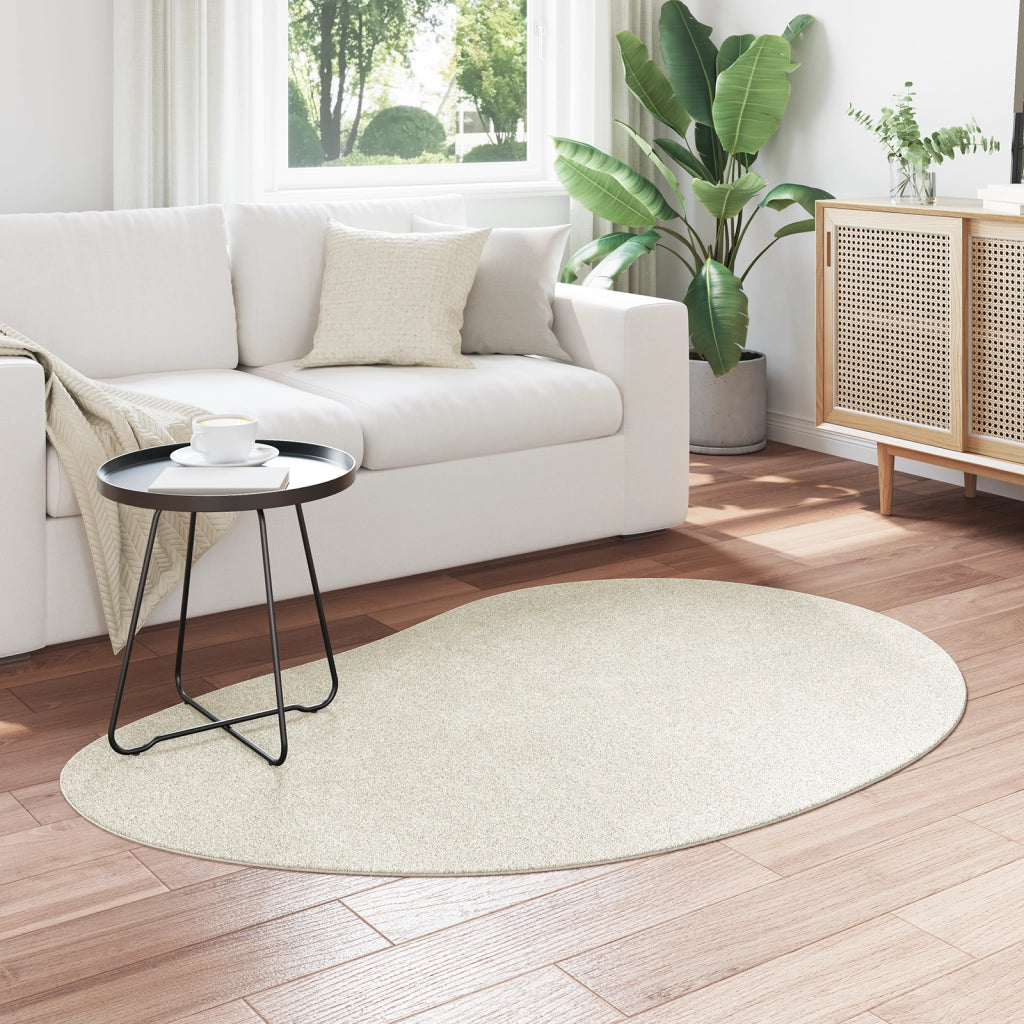 Tappeto Crema 120x170 cm Poliestere Antiscivolo