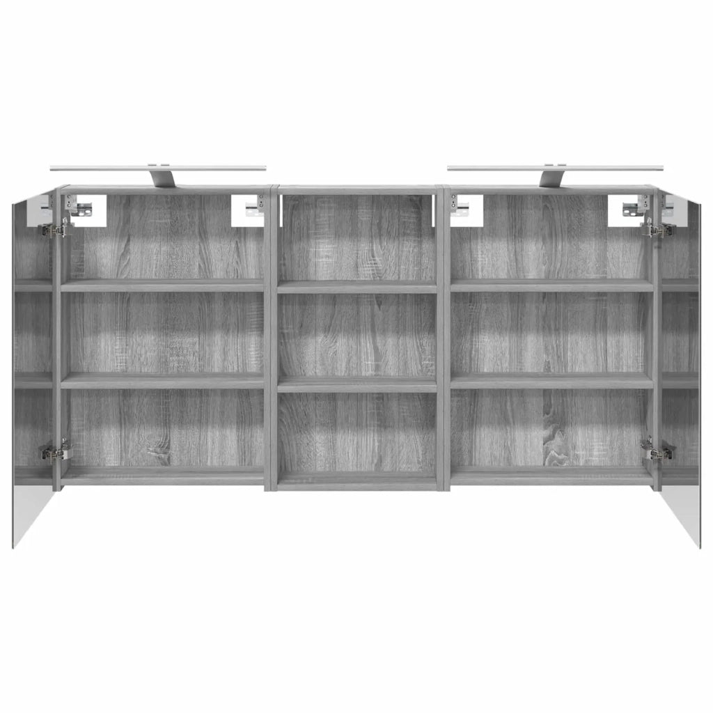 Set di Armadi da Bagno 3 pcs 140 x 14,5 x 70 cm