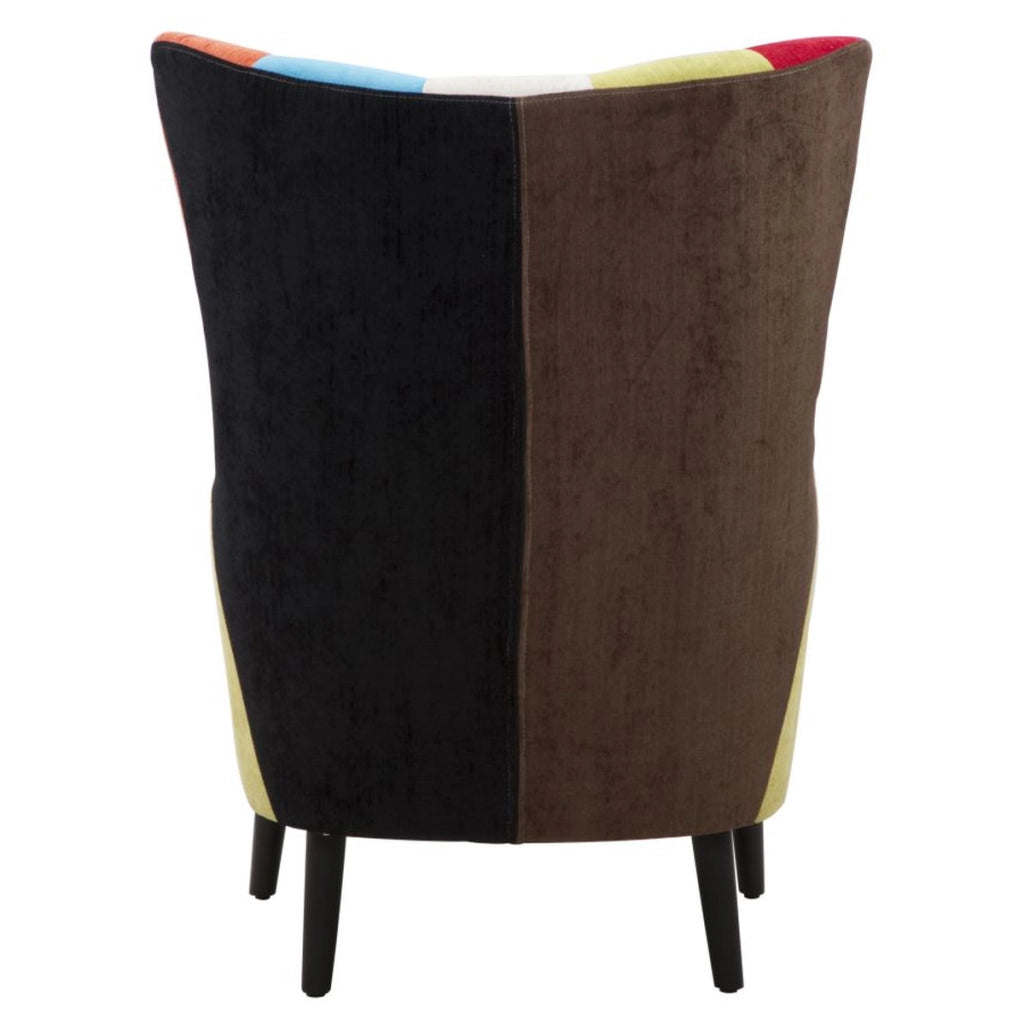 Poltrona bergere Imperial patchwork in velluto multicolor 81x92x75 cm