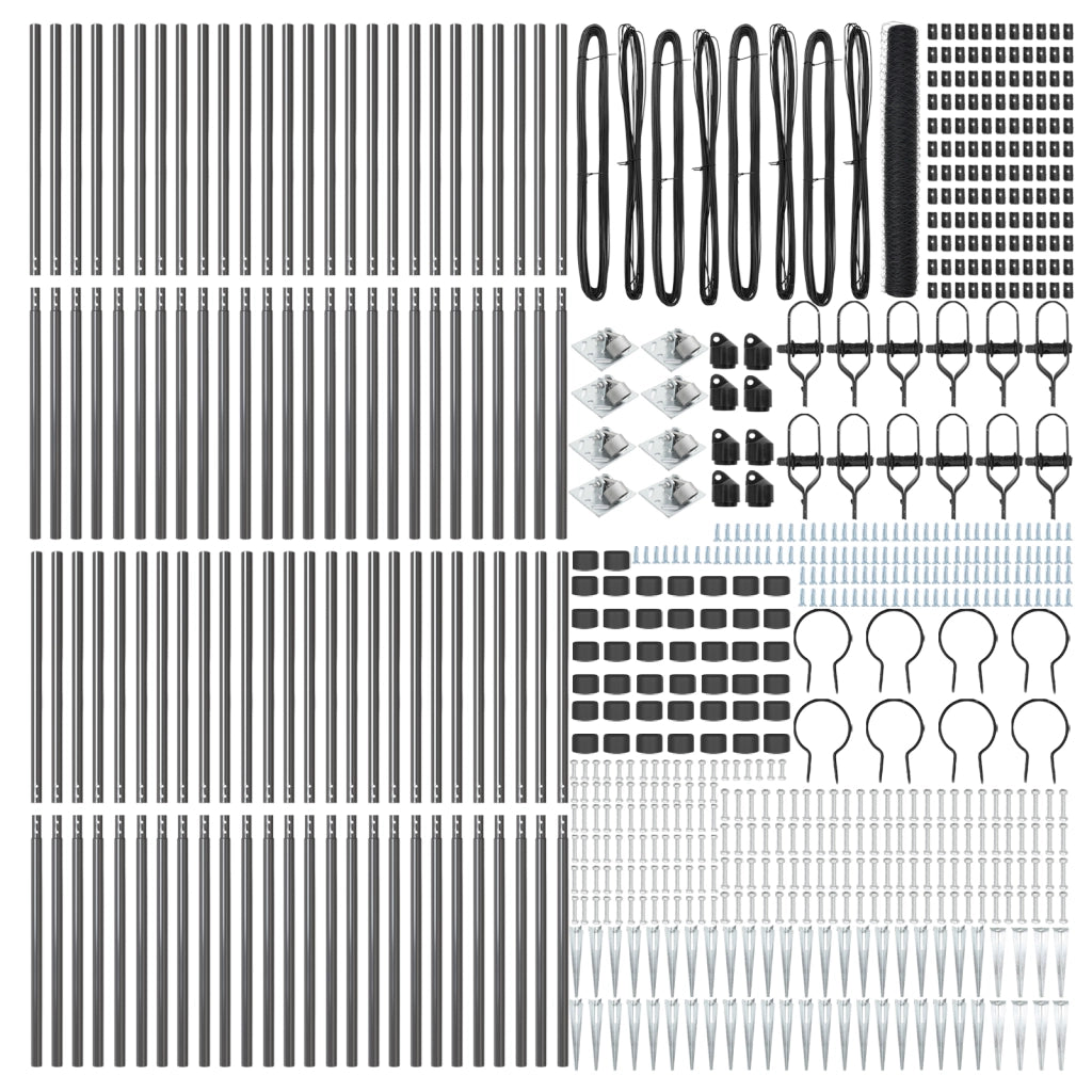 Recinzione Esagonale Grigia  1,4x100 m in Acciaio