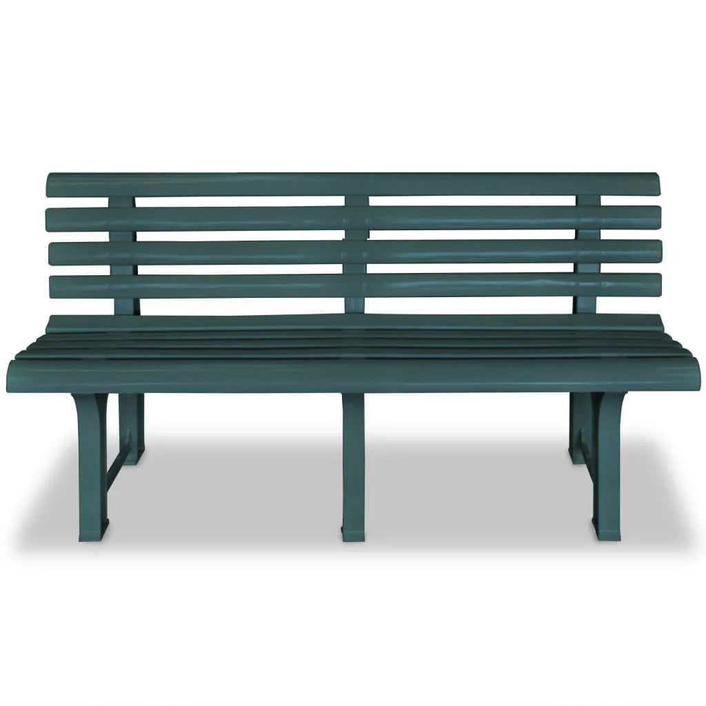 Panca da giardino mobili da esterno terrazza 145,5 cm plastica verde 02_0011245