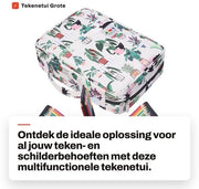 Etui per pennarelli grande capacità - Organizzatore multifunzionale per 220 pennarelli - Tas per disegno portatile - Contenitore per pennarelli impermeabile - Etui per pennarelli per studenti e pittori
