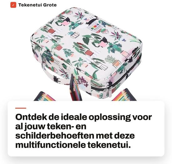 Etui per pennarelli grande capacità - Organizzatore multifunzionale per 220 pennarelli - Tas per disegno portatile - Contenitore per pennarelli impermeabile - Etui per pennarelli per studenti e pittori
