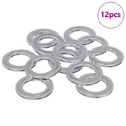 Rondelle 12 pz Argento 10 x 10 x 0,8 mm Ferro CFW7206909