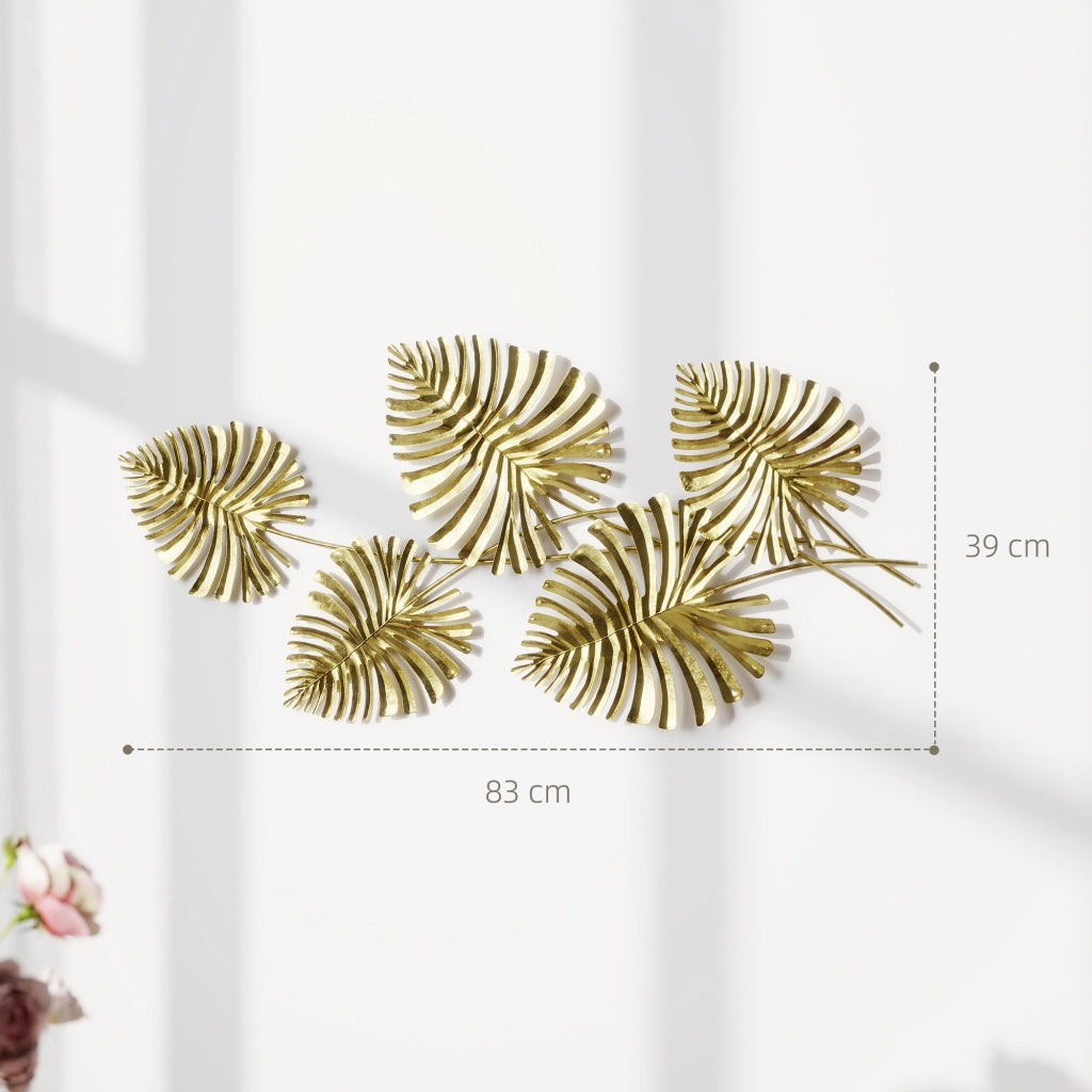 Decorazione Parete Metallo Foglie ¨C Xylo ¨C Oro Laccato