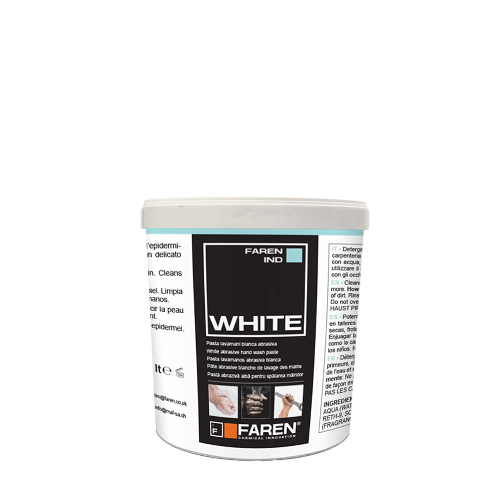 PASTA LAVAMANI WHITE CREMA LAVA MANI BIANCA 1000ml ABRASIVA PROFESSIONALE FAREN