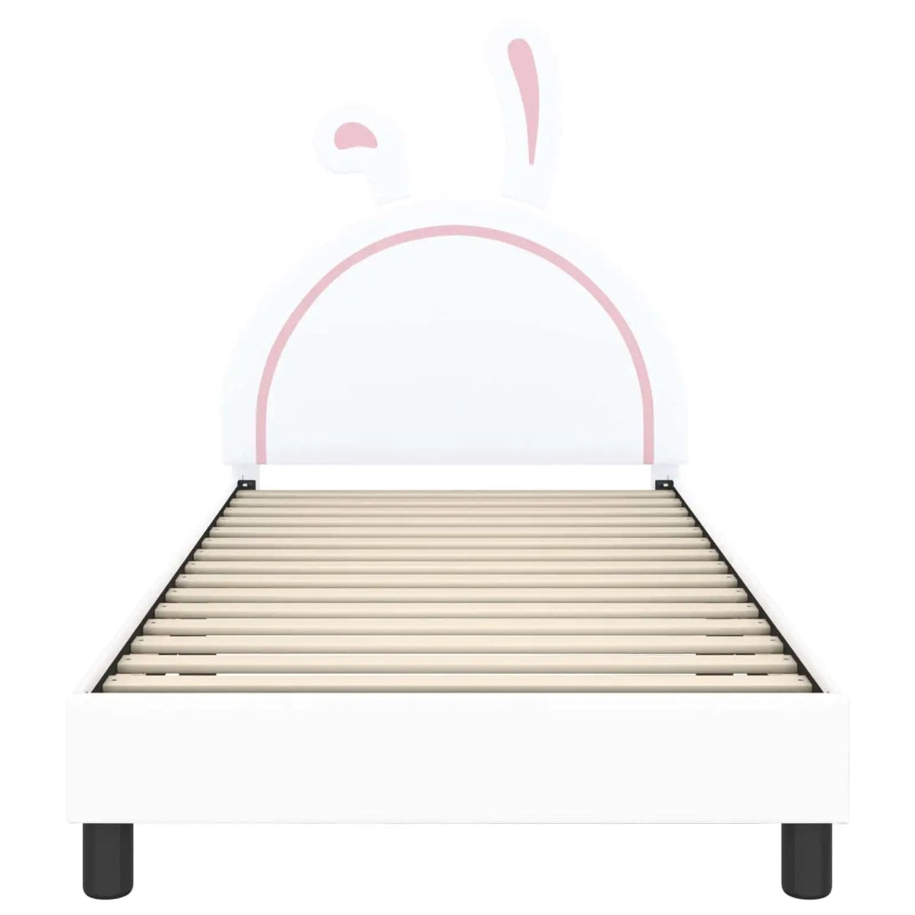 Struttura letto bambini con testata Bianco 80 x 200 cm PU
