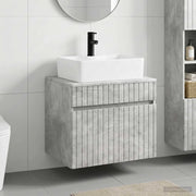 Set di mobili per il bagno Grigio Cemento Legno ingegnerizzato 3404293