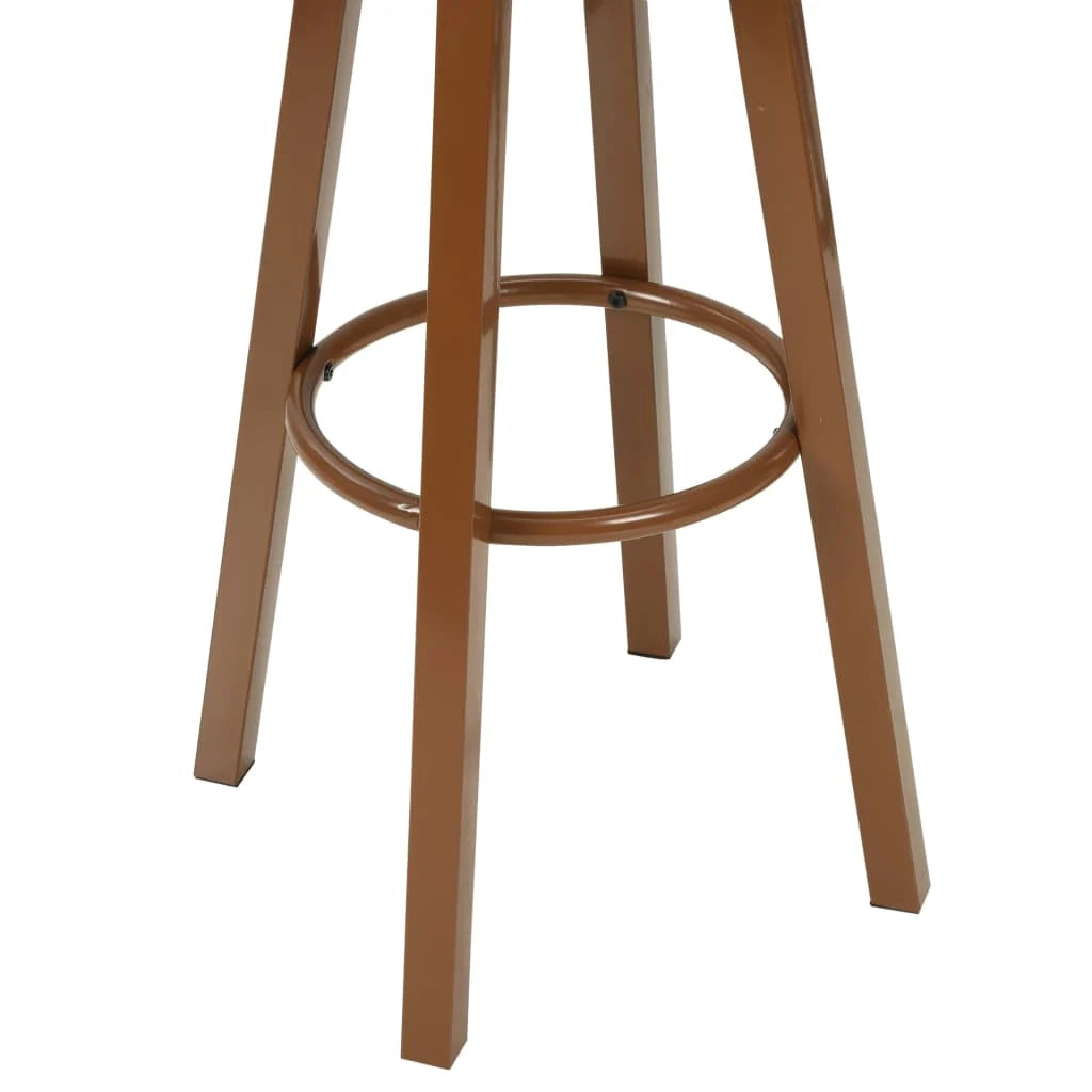 Set di due sgabelli da bar di design sedia con seduta sintetica marrone 1202068