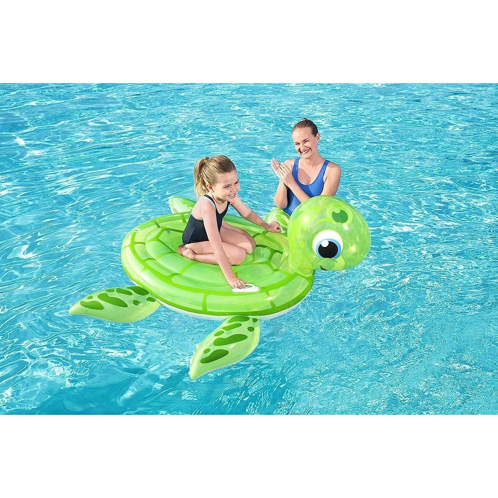 Trade Shop - Cavalcabile Gonfiabile Tartaruga Galleggiante Bambini 140x140 Cm Maniglie 41041 -