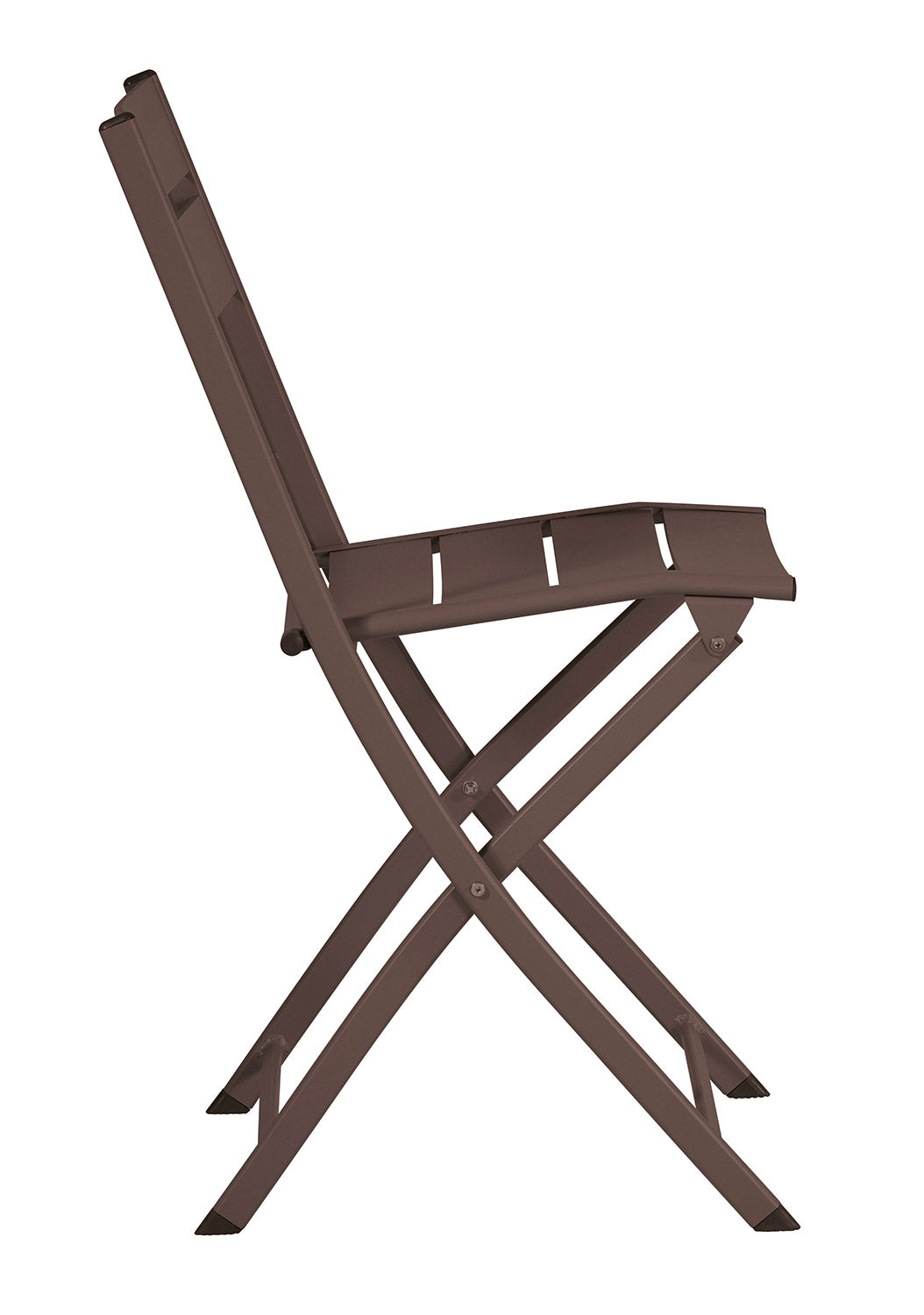 Sedia da Giardino Pieghevole 44x85x51 cm Lucca in Alluminio Chocolate