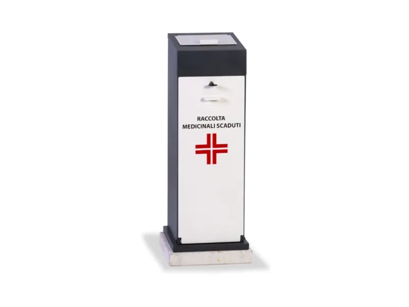 Contenitore farmaci scaduti 258 Giochipark zincato 47lt 36x36x99h anti-prelievo