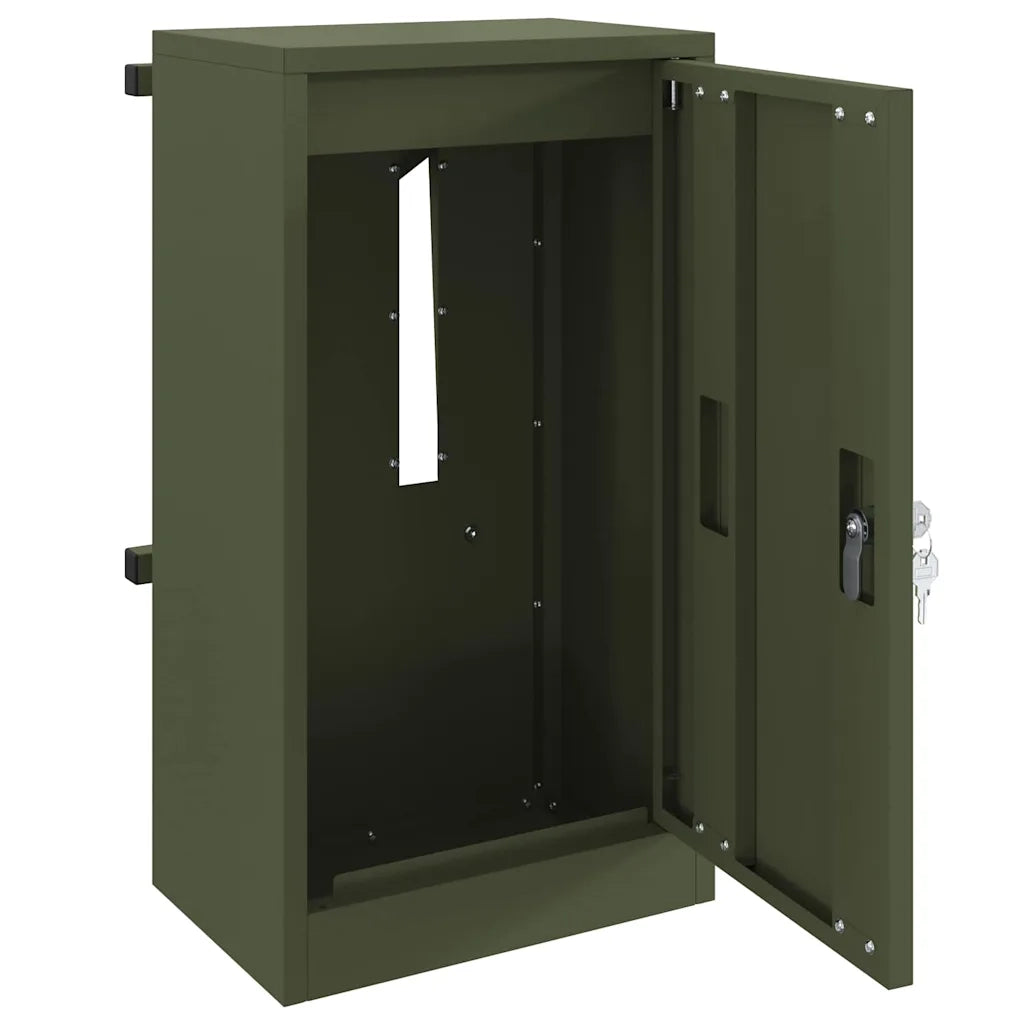 vidaXL cassetta postalepastkastei Oliver verde 30 x 23 x 55 cm Acciaio