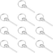 Kit di 10 anelli e viti in acciaio per tenda da campeggio 4x30mm