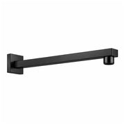 BRACCIO DOCCIA QUADRO IN OTTONE NERO OPACO PER SOFFIONI DOCCIA MODELLO CRISTAL BLACK - LUNGHEZZA CM 20 - NERO OPACA  - AER