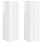 Mobile TV da parete 2 pz | Armadietto TV | Mobile Porta TV Bianco Lucido 30 x 31 x 100 cm