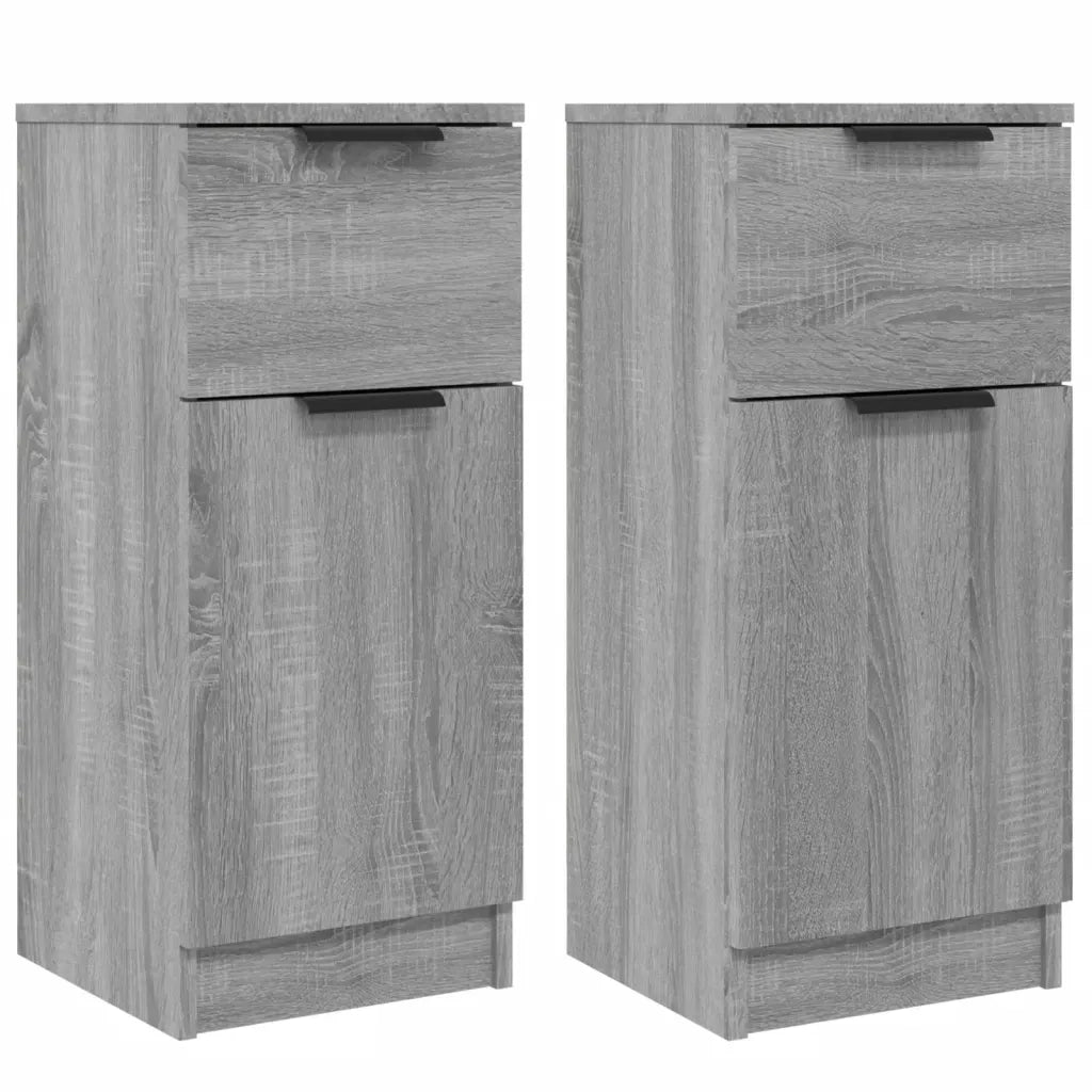 Credenze 2 pz Grigio Sonoma 30x30x70 cm in Legno Multistrato 817003