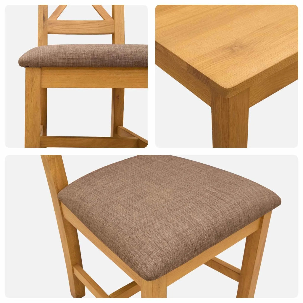 Set da pranzo 5 pz Grigio Legno di Quercia Massello 3430290