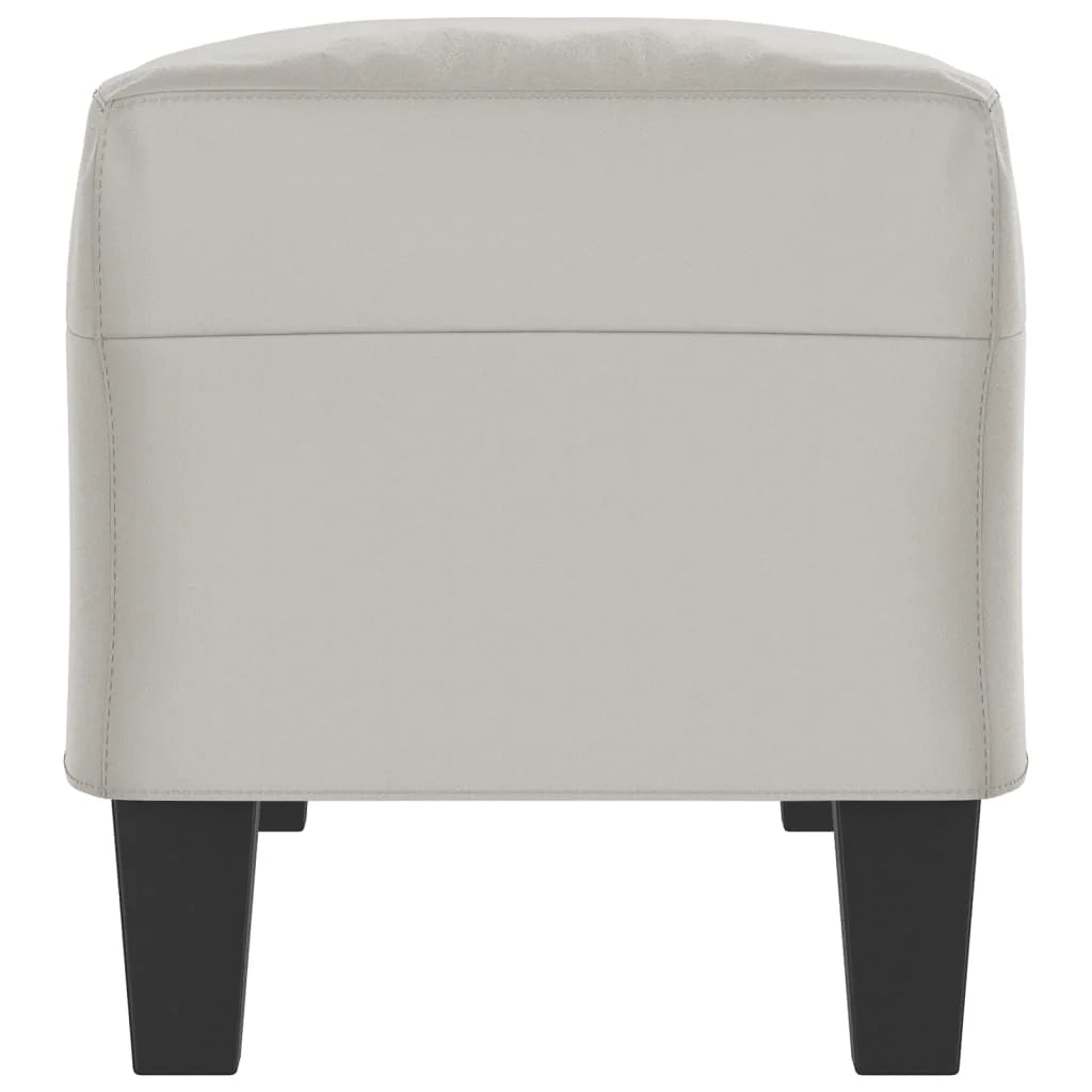 Panca 100 x 35 x 41 cm tessuto microfibra grigio chiaro 02_0010544