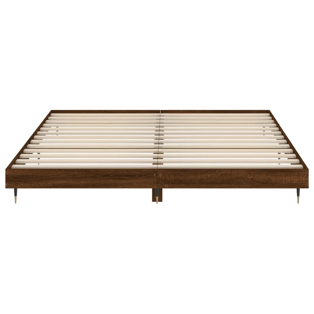 Giroletto senza Materasso Rovere Marrone 200x200 cm Truciolato