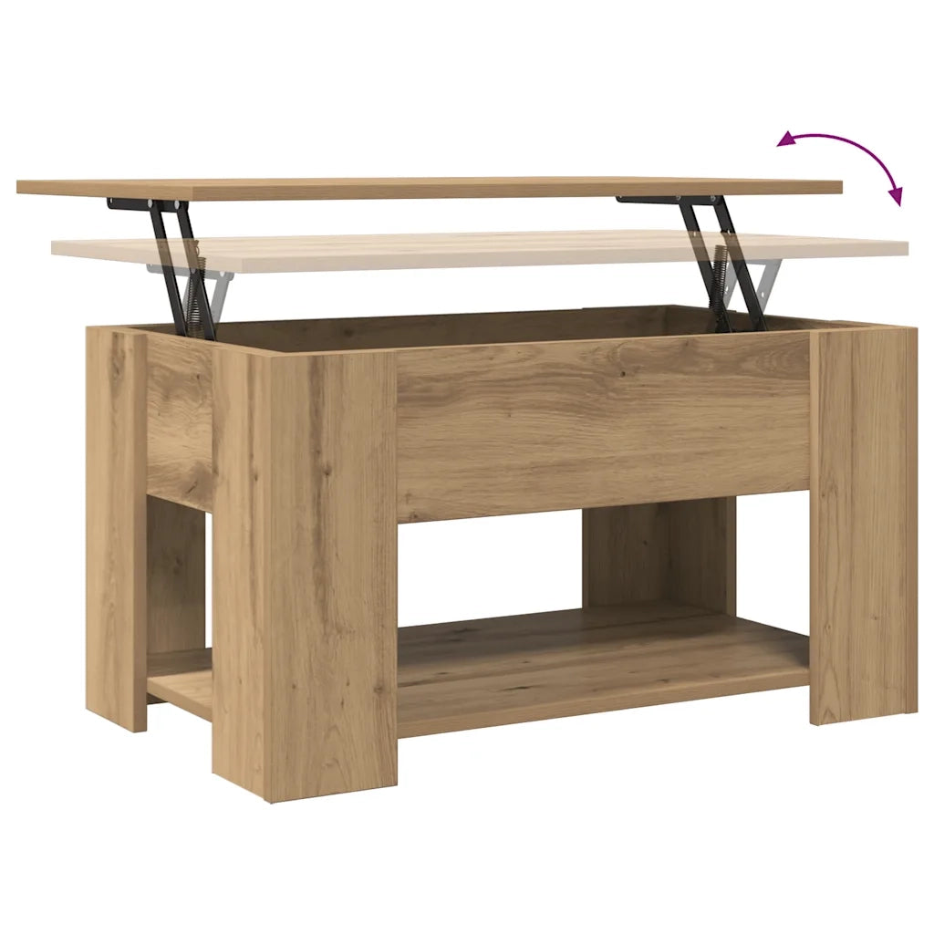 Tavolino da salotto | Tavolino da caff¨¨ | Tavolino da Soggiorno Rovere Artigianale 79x49x41 cm Truciolato