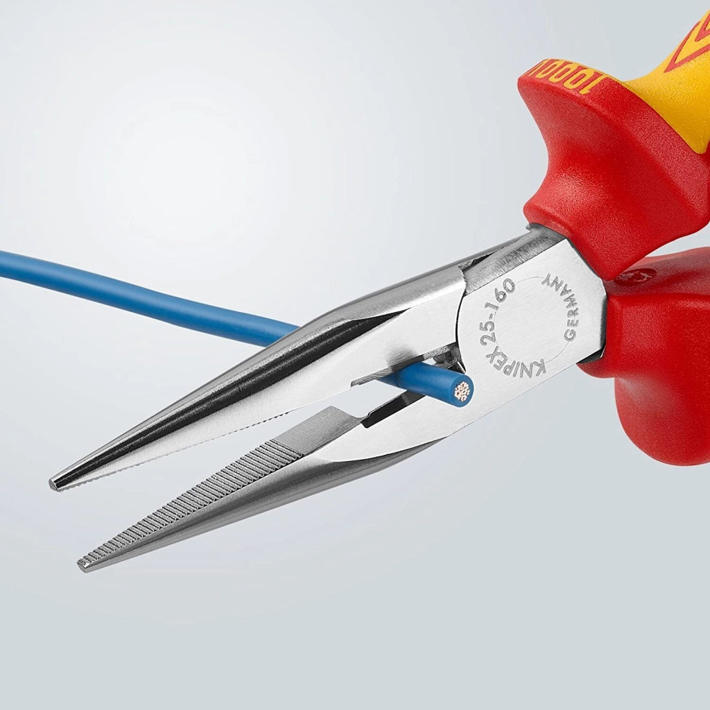 Knipex 25 06 160 Pinza a becchi piatti con tronchese Lunghezza 160 mm Peso 146 g colore Arancione Rosso