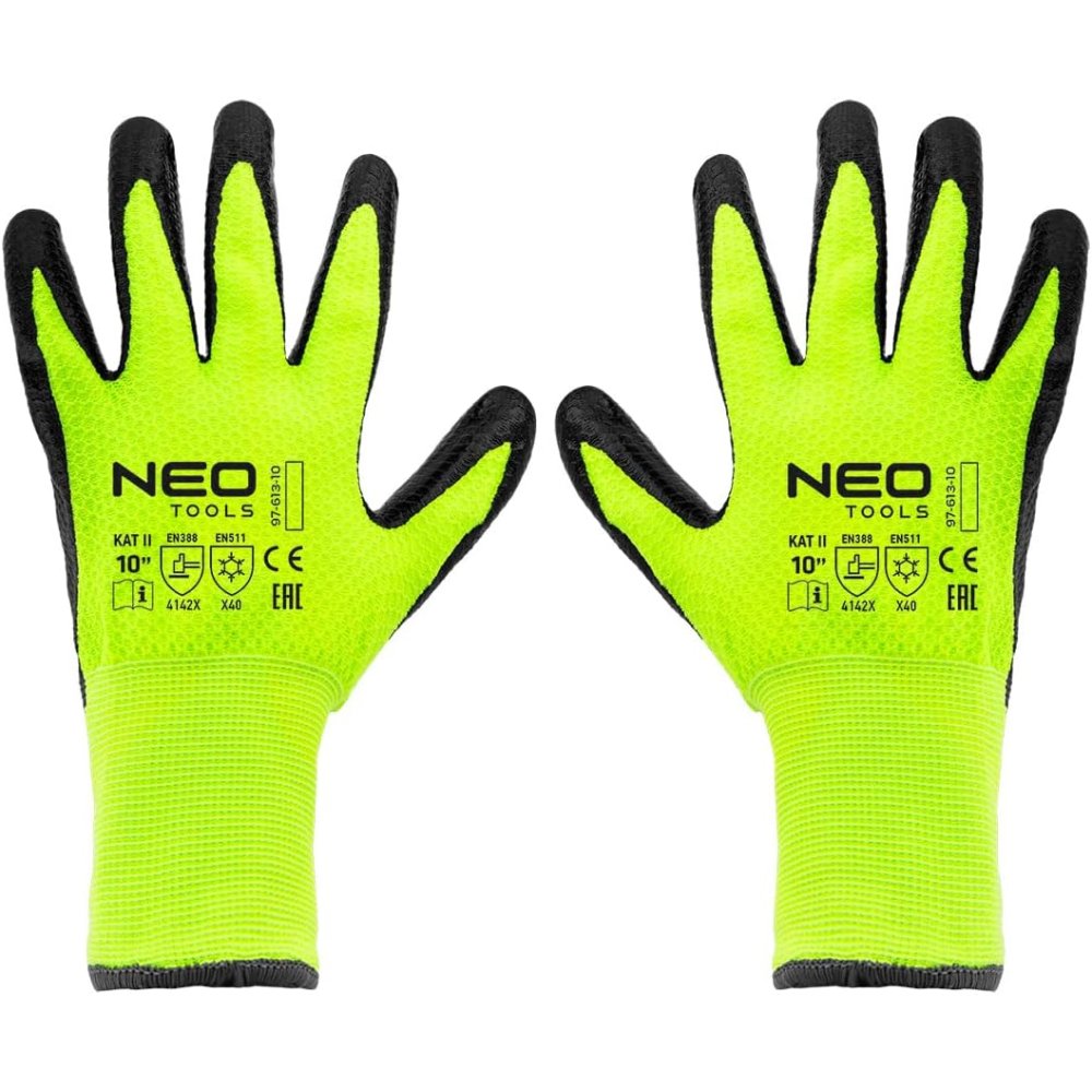 Topex 97-613-10 guanti da lavoro isolati nylon spalmato con latti