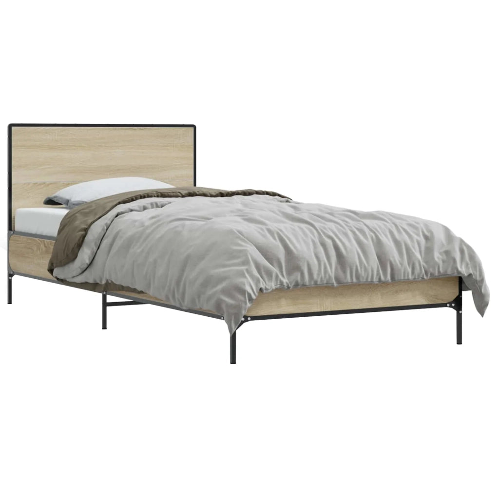 Struttura letto con testata Rovere Sonoma 80 x 200 cm 8009107