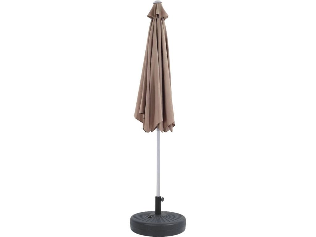 Ombrellone da giardino dritto Alu "Sol" - Rotondo - Ø 3m - Grigio - con zavorra