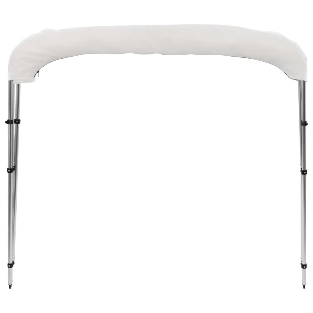 Bimini di Prua con Tendalino a 3 Archi Bianco 183x160x137 cm 92360