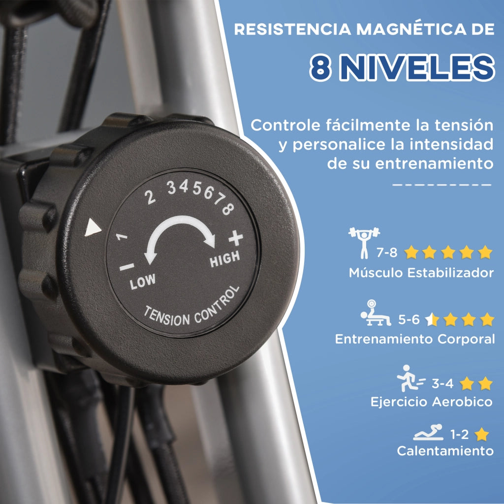 Bicicletta Statica Pieghevole con Schermo LCD ¨C Zephmum ¨C Grigio 105x48x118 cm