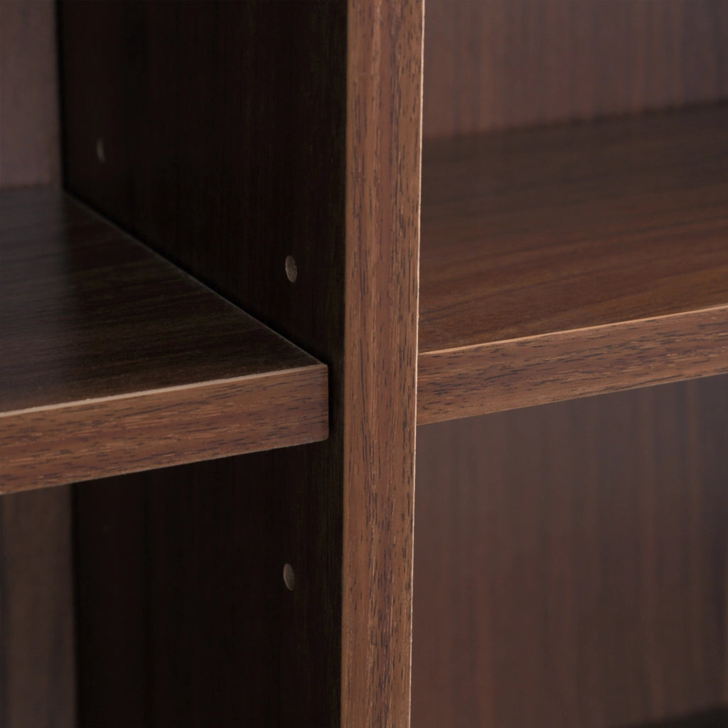 Libreria per CD e DVD con 36 scomparti ¨C zephmum ¨C marrone 102x23.5x195 cm