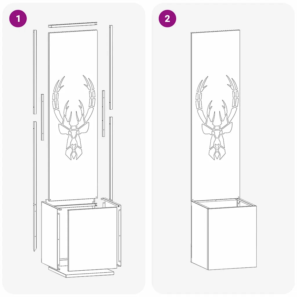 Schermo per privacy in giardino Argento 32 x 32 x 150 cm CFW4096887