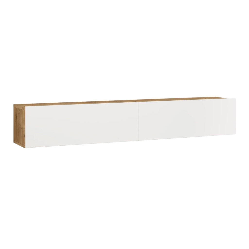 Mobile TV Lapinlahti con 2 ante 29,5 x 180 x 31,5 cm effetto rovere rustico/bianco 03_0007789