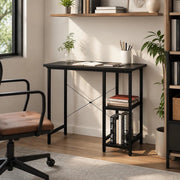 Computer Desk Black 80x40x72 Cm MDF And Metal