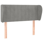 Testiera | Testata ad Orecchio Grigio Chiaro 93x23x78/88 cm in Velluto